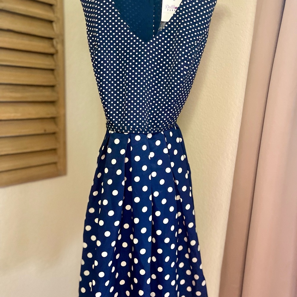 Polka Dot Sleeveless Dress